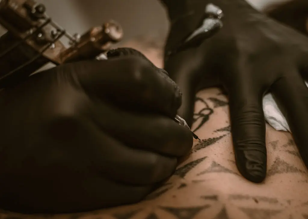 Halloween Tattoos in Essex being done on someones arm